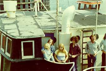 Close up Radio Crew on Port Bridge Wing