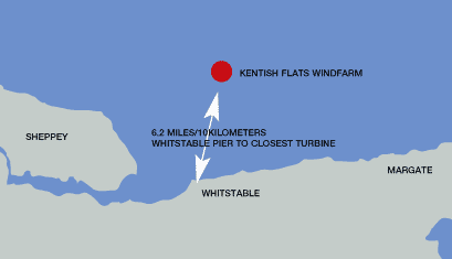 Map of Kentish Flats Windfarm