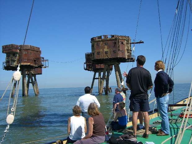 Remains of catwalk shivering sands