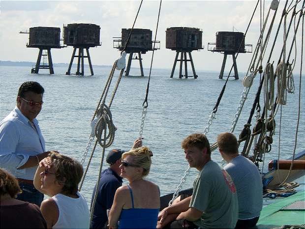 Red sands army fort with its new landing stage