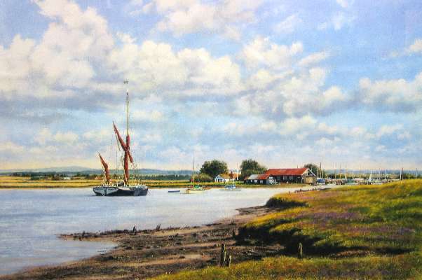 Oil Painting of SB Greta at Hollow Shore