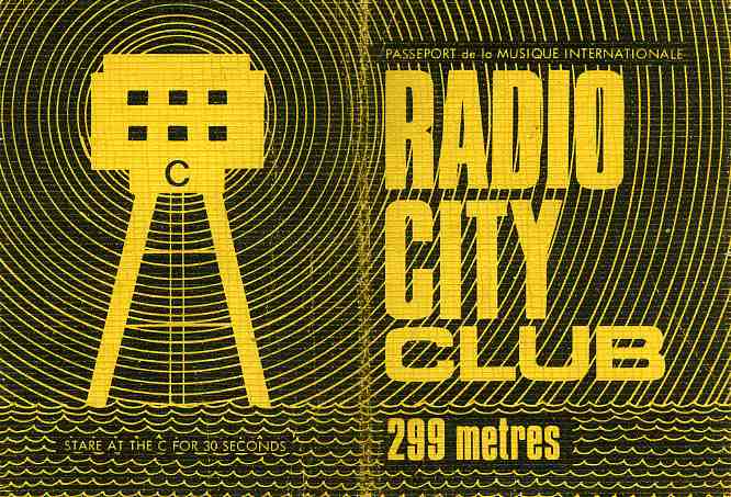 Radio City Club Card front Radio City Club Card front