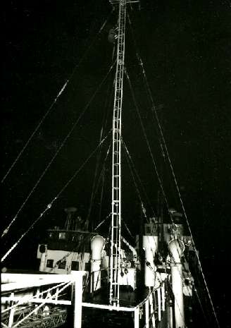 Waiting on second mast section