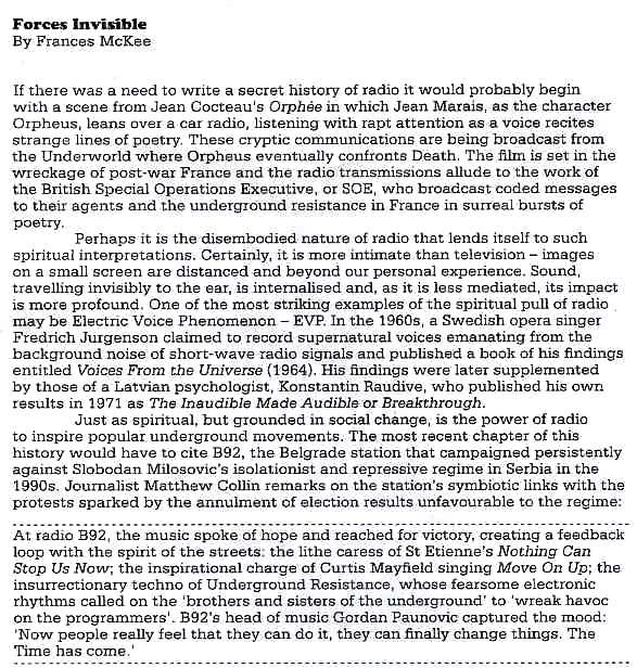 Forces Invisible by Frances McKee P1