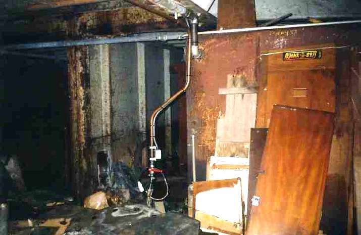 Debris against fresh water tanks