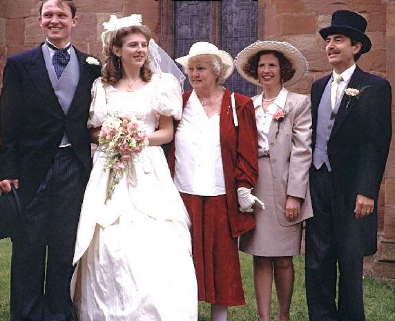 Dorothy at granddaughters wedding in 1995 Dorothy at granddaughters wedding in 1995