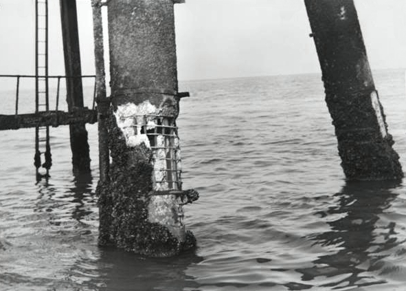 Nore Searchlight Tower leg damage from west