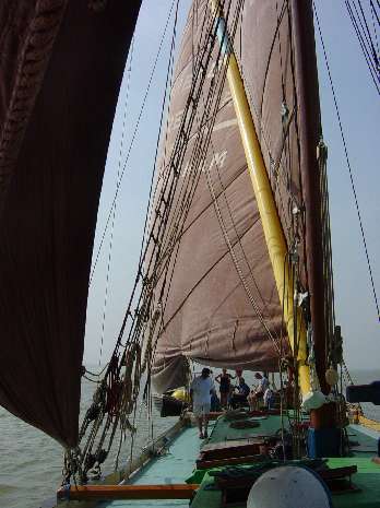 Greta under sail back to Whitstable