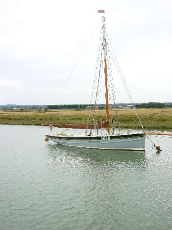 CK46 on mooring in Faversham creek
