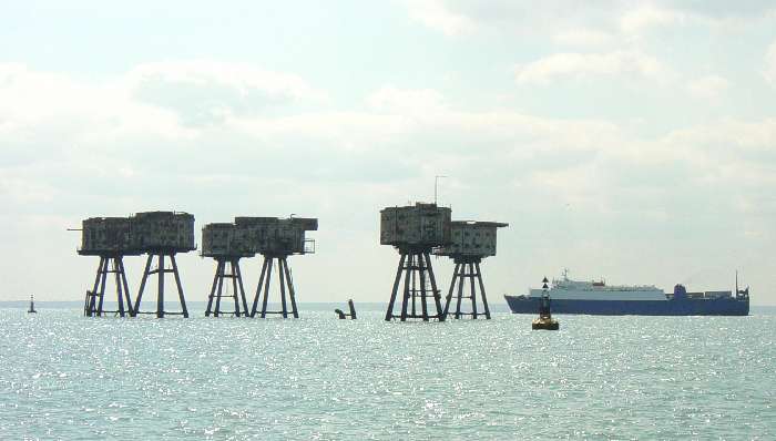 Shivering Sands Towers looking west Shivering Sands Towers looking west