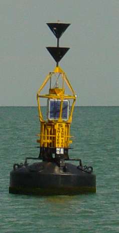 Shivering Sands south cardinal buoy Shivering Sands south cardinal buoy