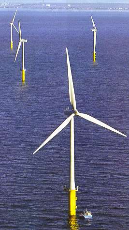Wind Farm turbines from air Wind Farm turbines from air