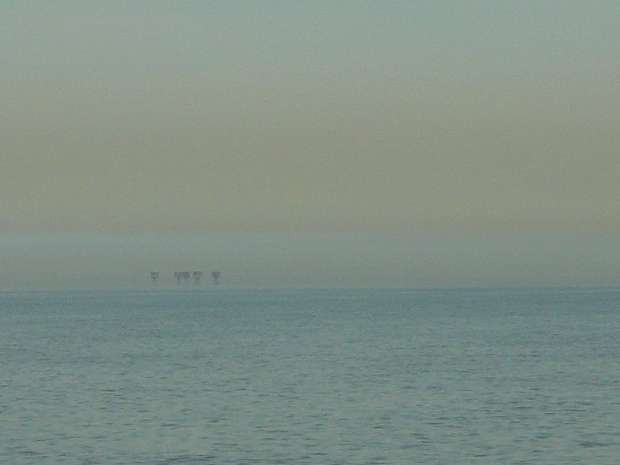 Red Sands Forts through the haze
