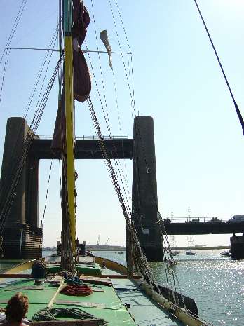 About to pass under Kingferry Bridge