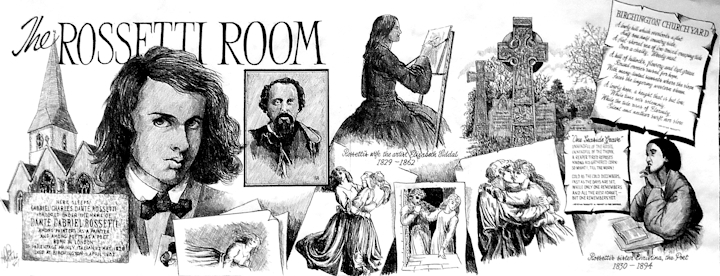 Rossetti Room in Powell Arms, Birchington, Kent
