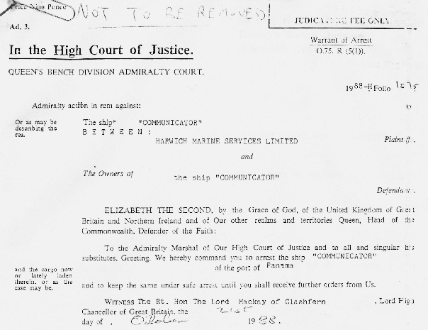 1988 Writ on Bridge of Communicator p3