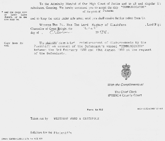 1988 Writ on Bridge of Communicator p4