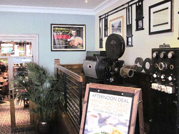 Foyer with projector