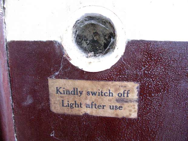 Period light switch sign