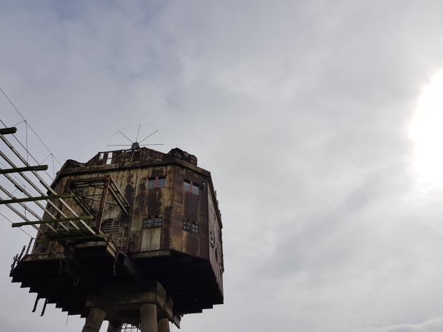 Southern Gun Tower Collapsed Red Sands Radio Antenna Southern Gun Tower Collapsed Red Sands Radio Antenna