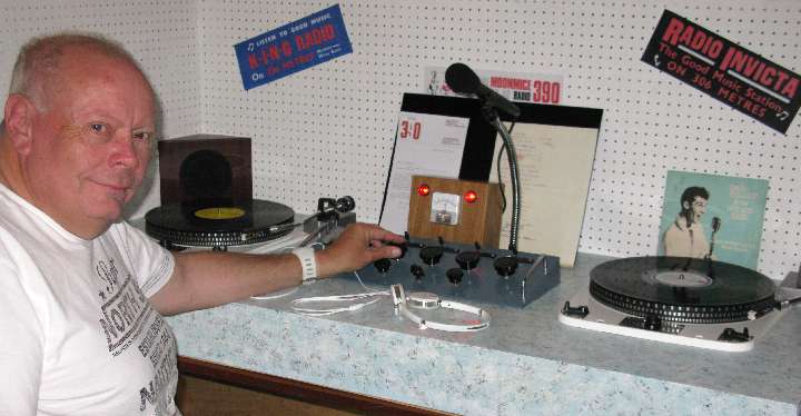 David Phillips at Radio 390 refurbished studio David Phillips at Radio 390 refurbished studio