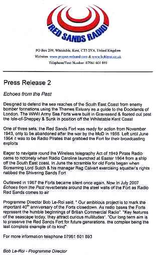 Red Sands Radio Press Release 2