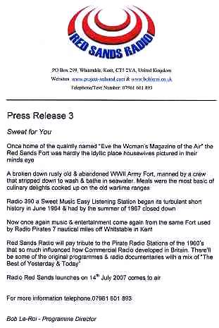 Red Sands Radio Press Release 3