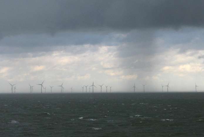 Windfarm in the rain Windfarm in the rain