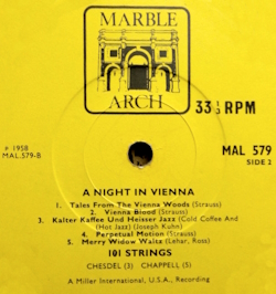 101 Strings - A Night In Vienna album