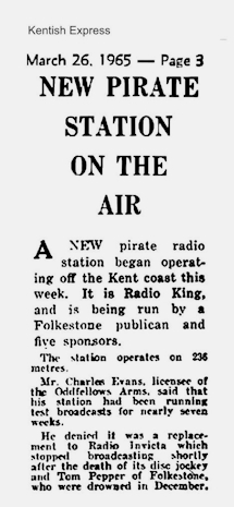 New Pirate Kentish Express 26 March 1965