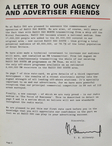 Radio 390 Rate Card Detail