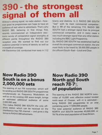 Radio 390 Rate Card Detail