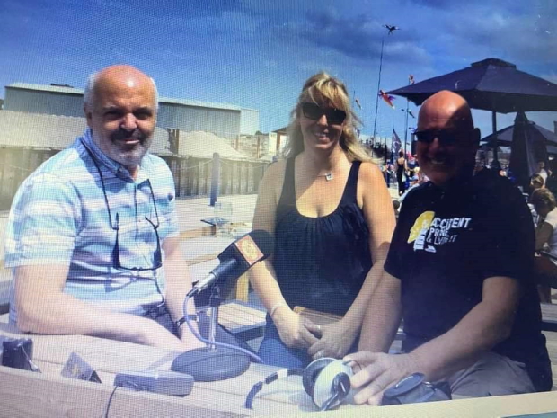 Brian Hitcham, Janine Knell at Whitstable Harbour Brian Hitcham, Janine Knell at Whitstable Harbour