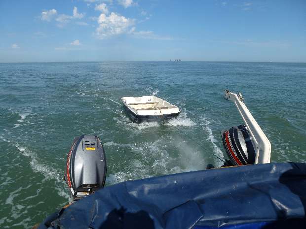 Heading West with Shivering Sands Towersd behind Heading West with Shivering Sands Towersd behind