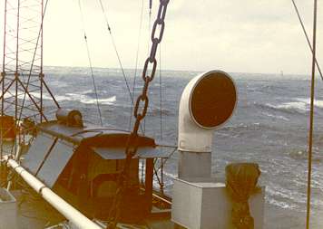 Rough sea seen from deck