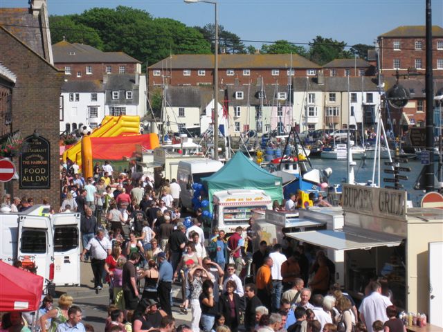 Weymouth Festival from the bridge Weymouth Festival from the bridge