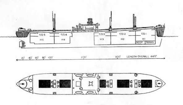 SS Richard Montgomery cargo hold plans