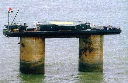 Aerial shot of Sealand