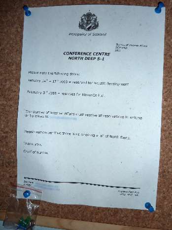 Conference room notice