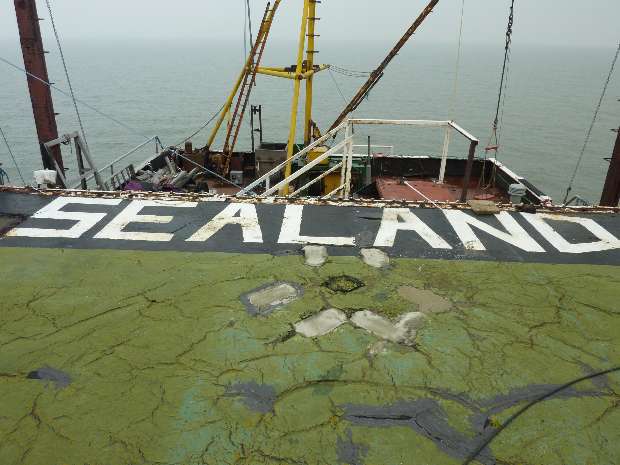 Heli-pad looking down from steps south end