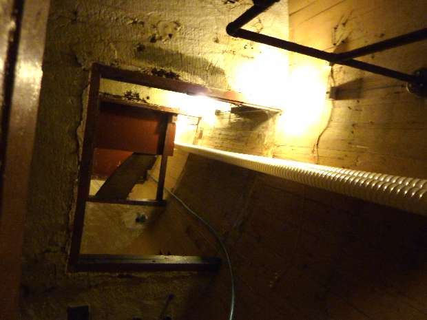 Looking up lift shaft 2