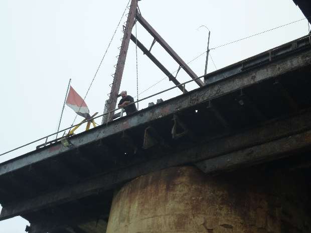 Mike looking down from east side