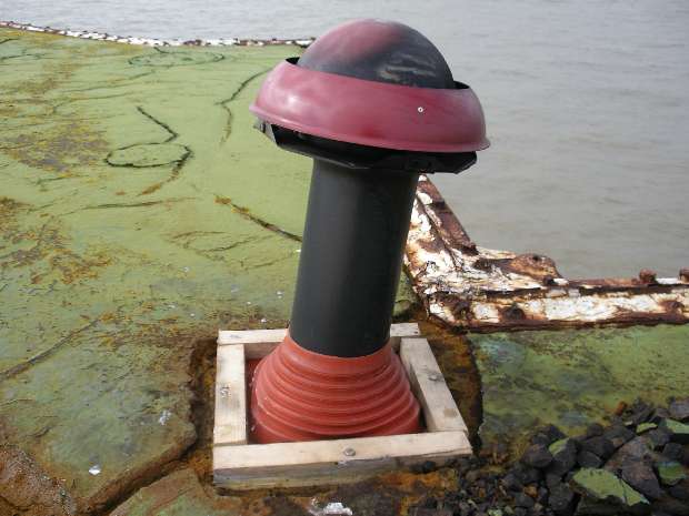 Chimney arrangement close-up Chimney arrangement close-up