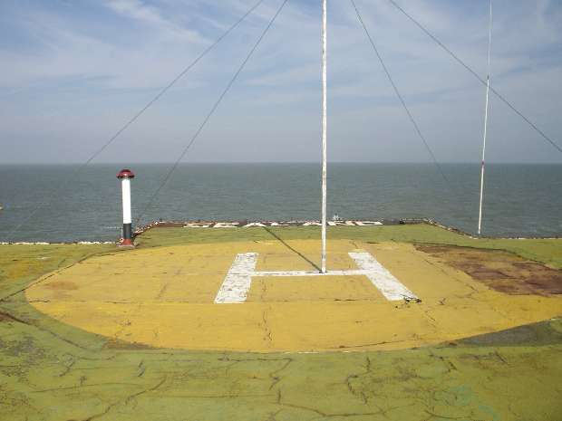 Chimney in relation to Heli-Pad Chimney in relation to Heli-Pad