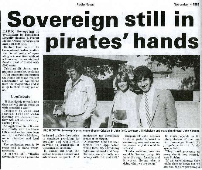 Radio Sovereign still on air Radio News report Radio Sovereign still on air Radio News report