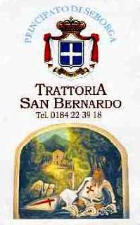 Trattoria San Bernardo Bar Card