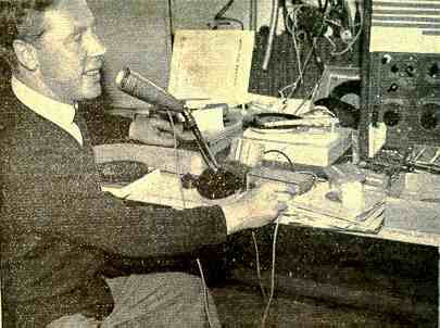 Reg Calvert in Radio Sutch studio on Shivering Sands Fort