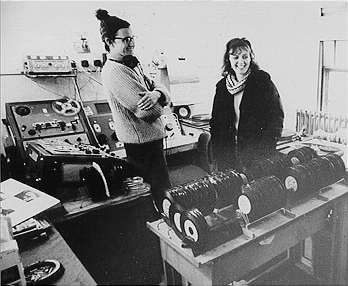 DJ Eric Martin with Dorothy Calvert in studio