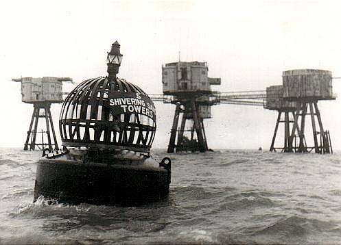Shivering Sands & South Buoy in 1965 Shivering Sands & South Buoy in 1965