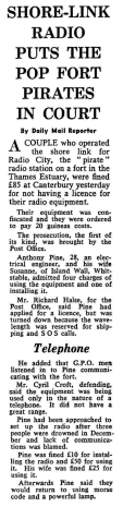 Press Cutting Radio Fines